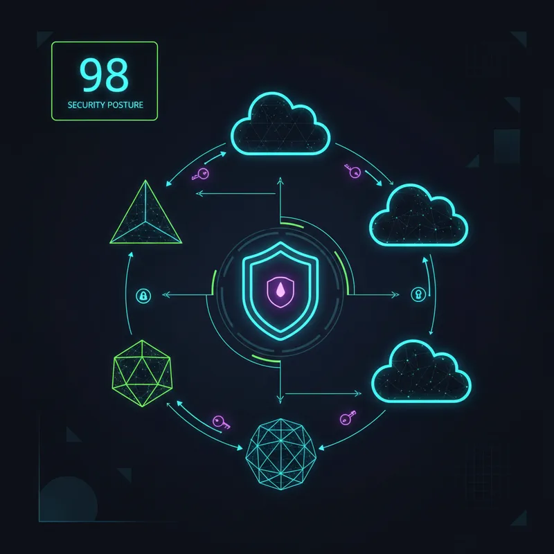 Arquitectura de seguridad multicloud con dashboards de monitorización